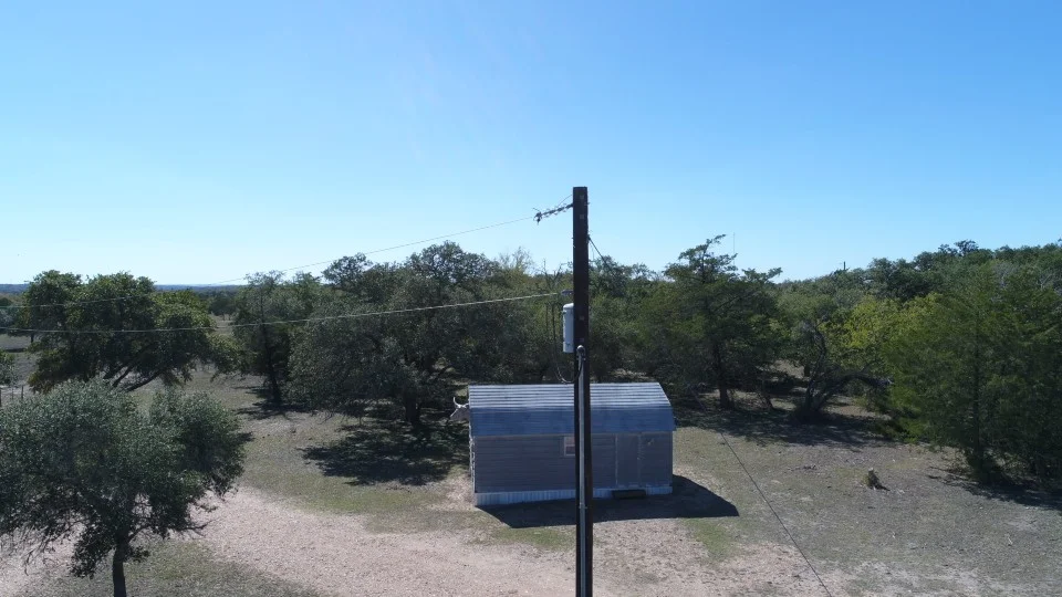 Utility infrastructure photographed from the air